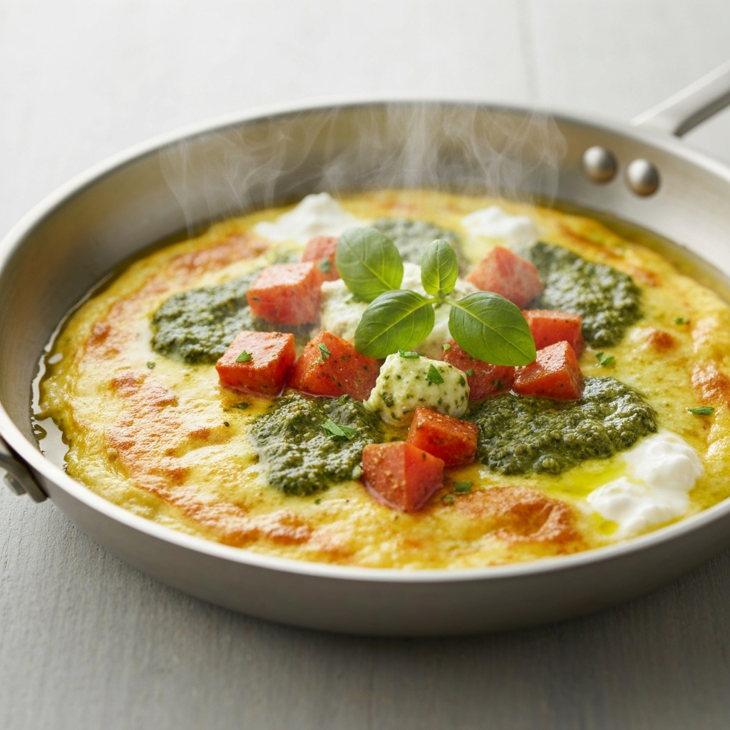 Creamy Pesto Skyr and Pepper Skillet