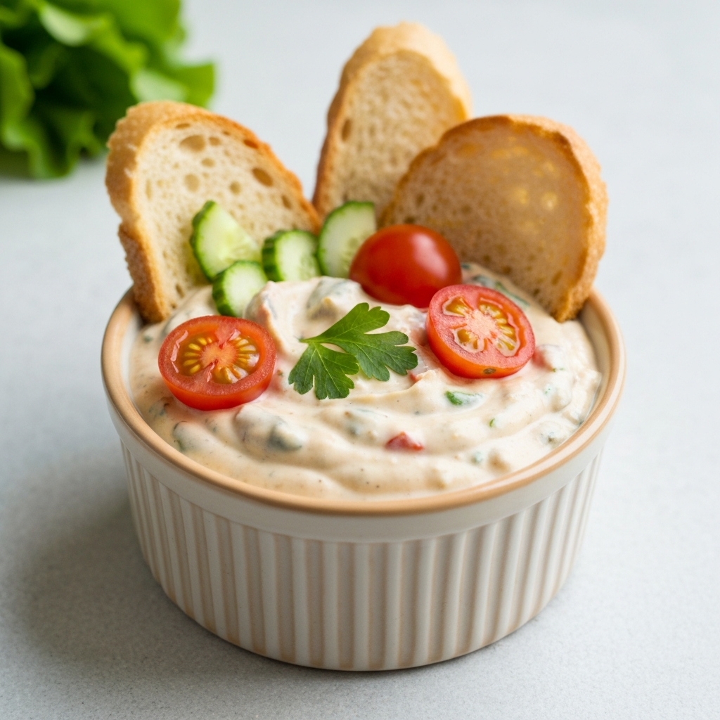 Crispy Ciabatta with Herring in Tomato Sauce